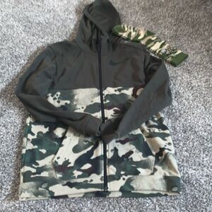 Nike dri-fit Camo full zip hoodie